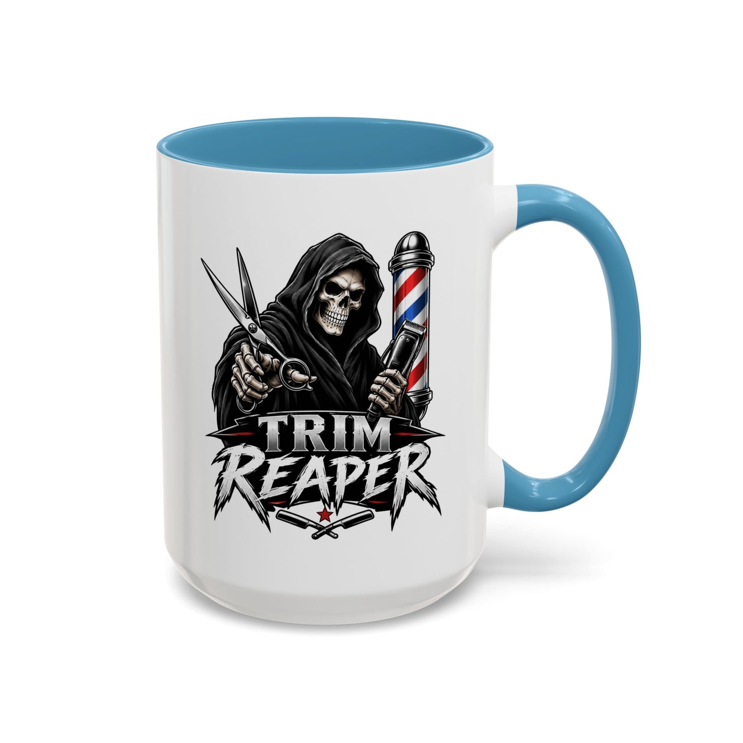 Barber 'Trim Reaper' Accent Coffee Mug – 11/15oz Gift for Barbers & Stylists