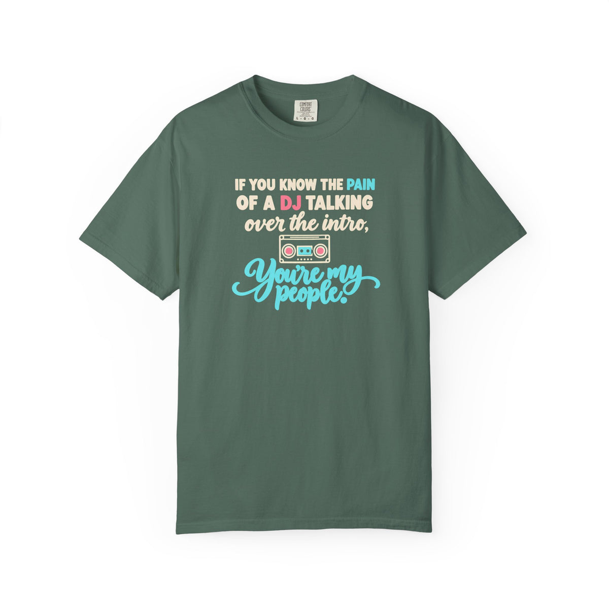 Unisex Garment-Dyed T-shirt retro mixed tape DJ