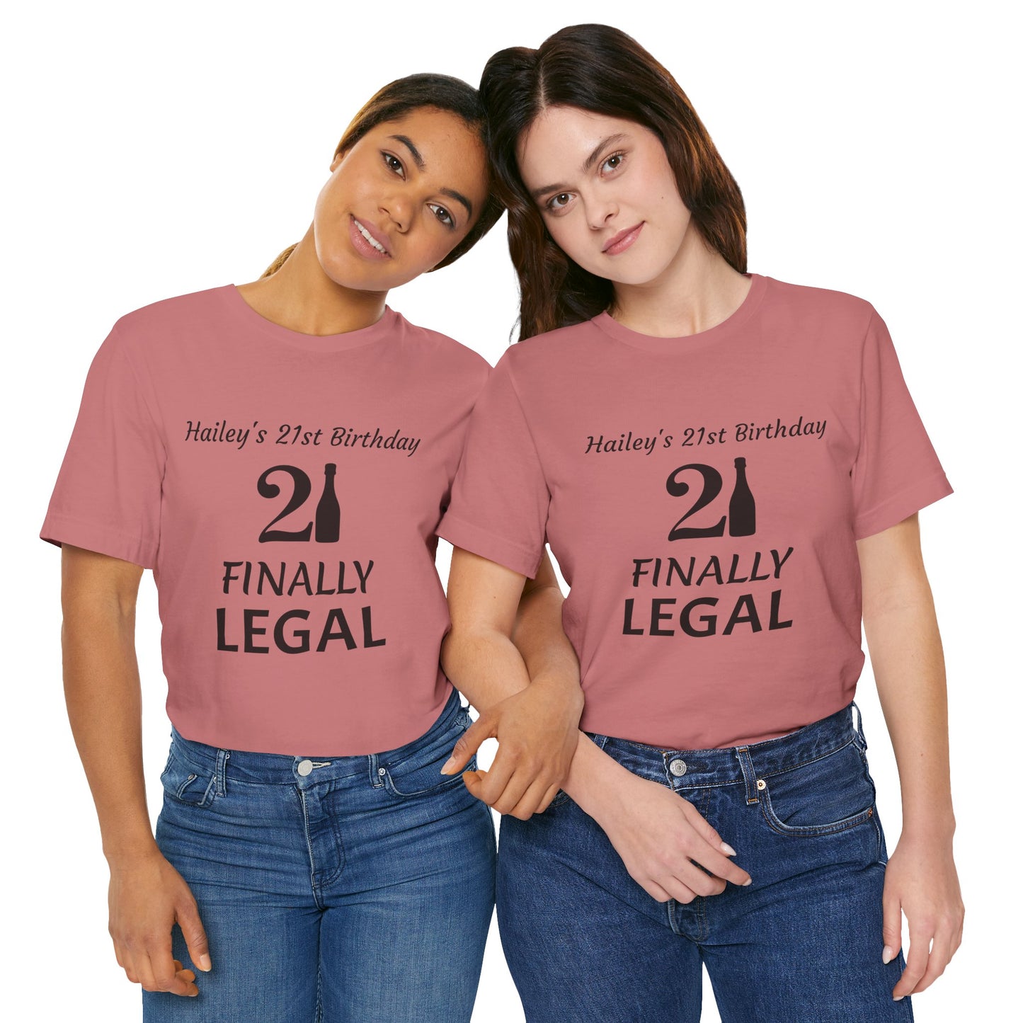 Personalized 21st Birthday t-shirt Unisex Jersey Short Sleeve Tee Shirt