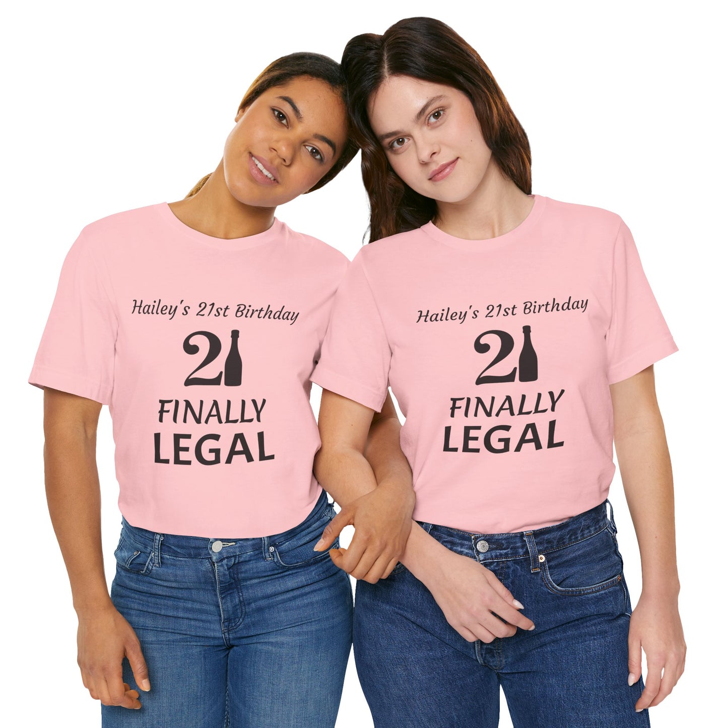 Personalized 21st Birthday t-shirt Unisex Jersey Short Sleeve Tee Shirt