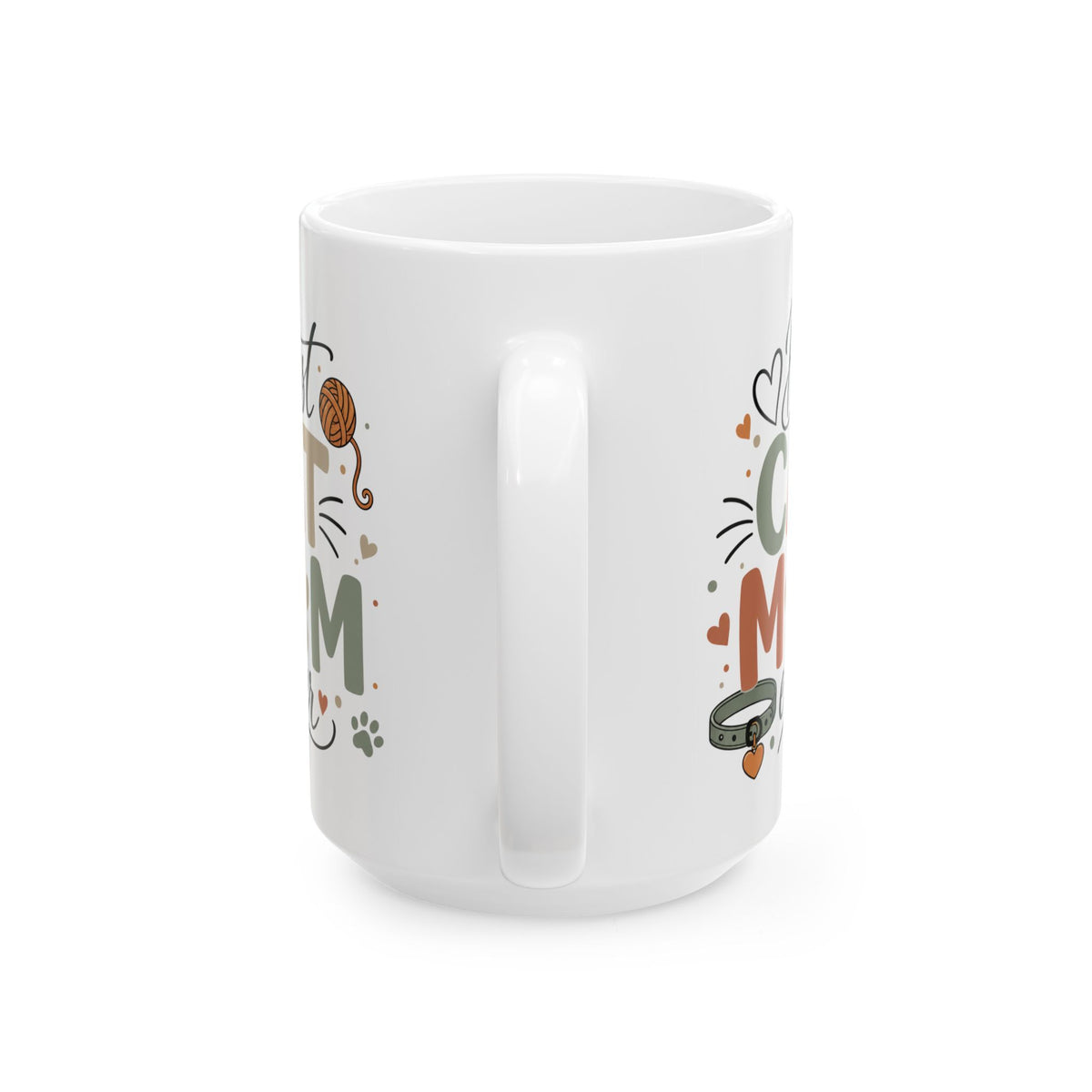 Best Cat Mom Pet Lover Gift Ceramic Mug 15 oz