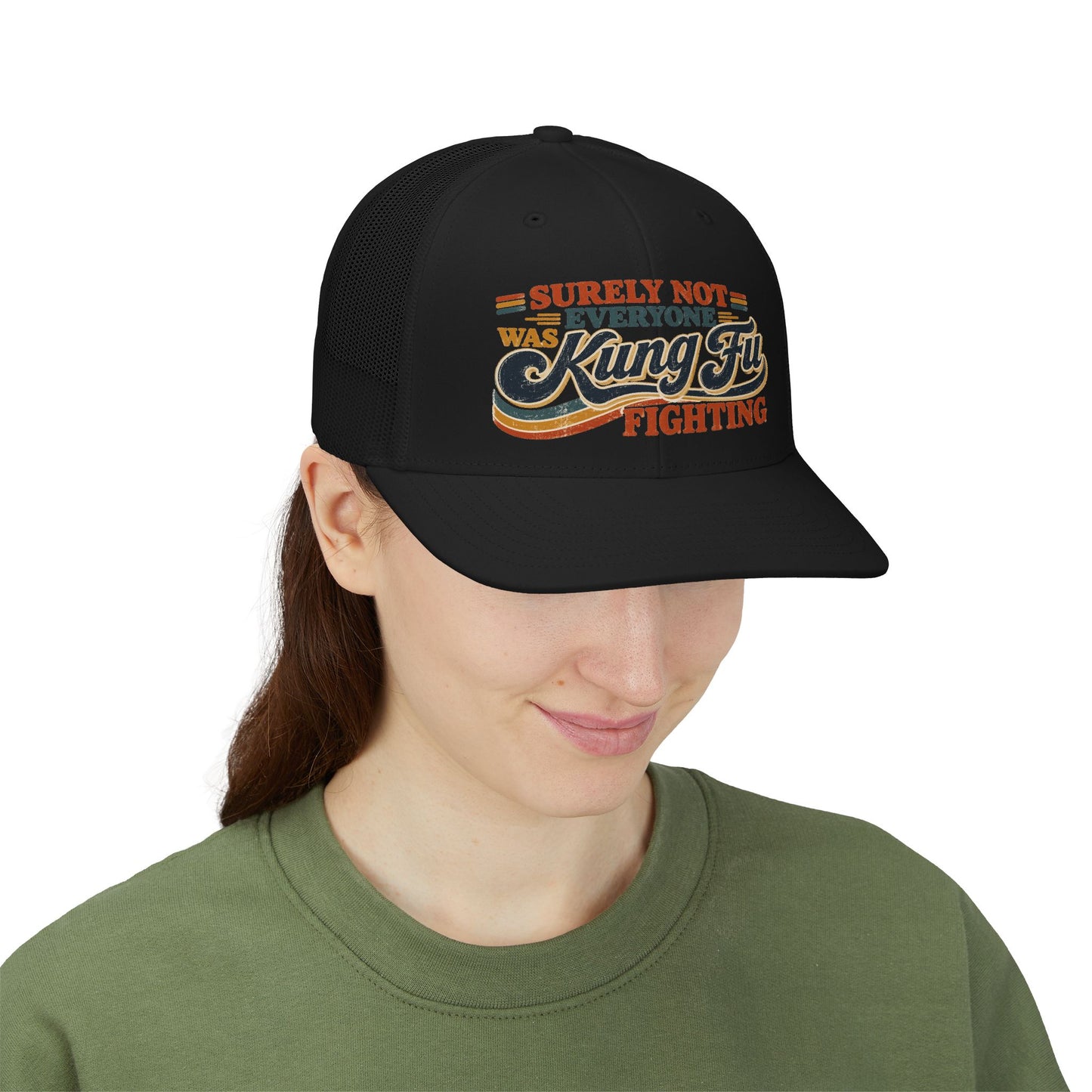 Surely Not Everyone Was Kung Fu Fighting Snapback Trucker Cap — Retro Arts Hat