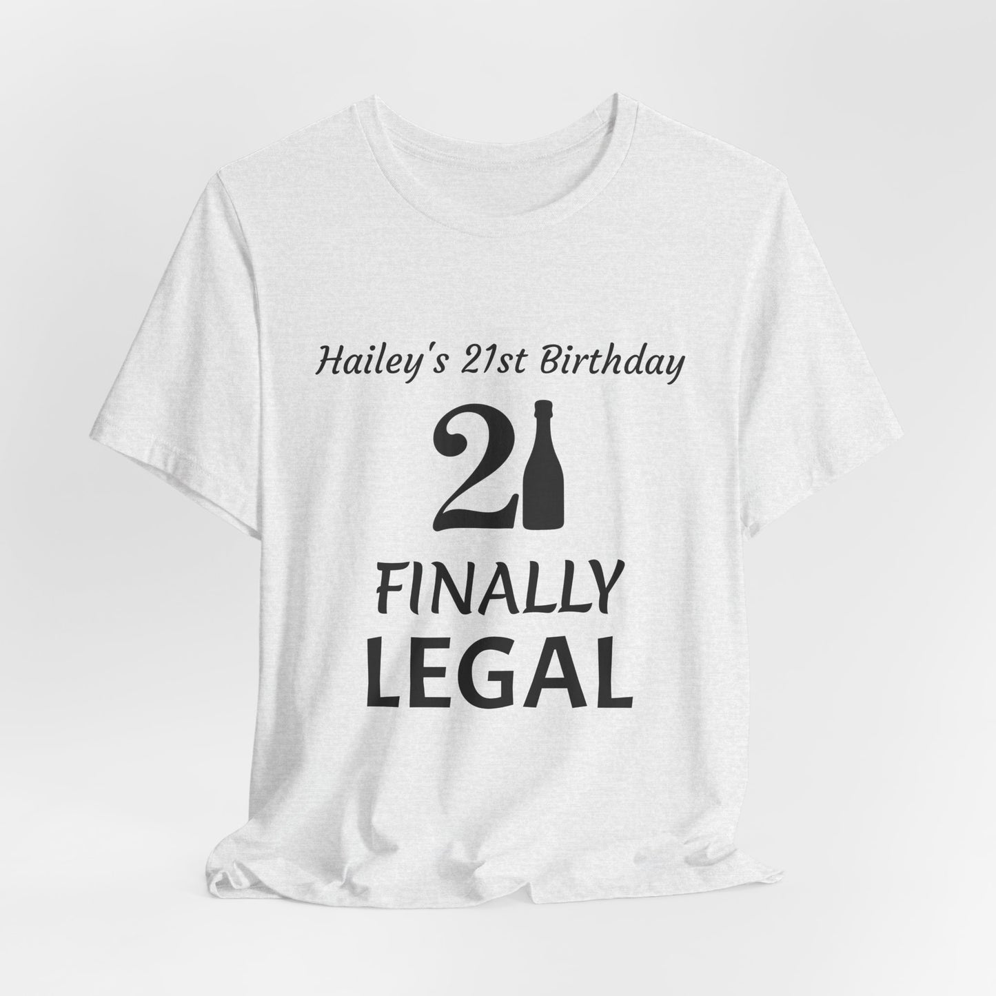 Personalized 21st Birthday t-shirt Unisex Jersey Short Sleeve Tee Shirt
