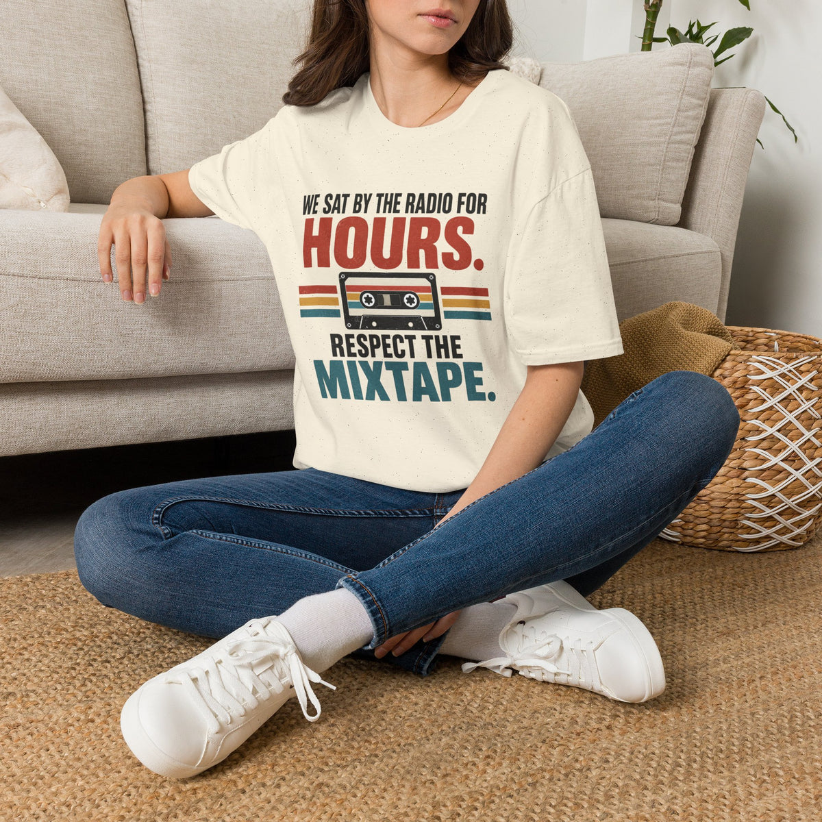 Retro Mixtape T-Shirt – "We Sat by the Radio for Hours. Respect the Mixtape." Unisex Shirt