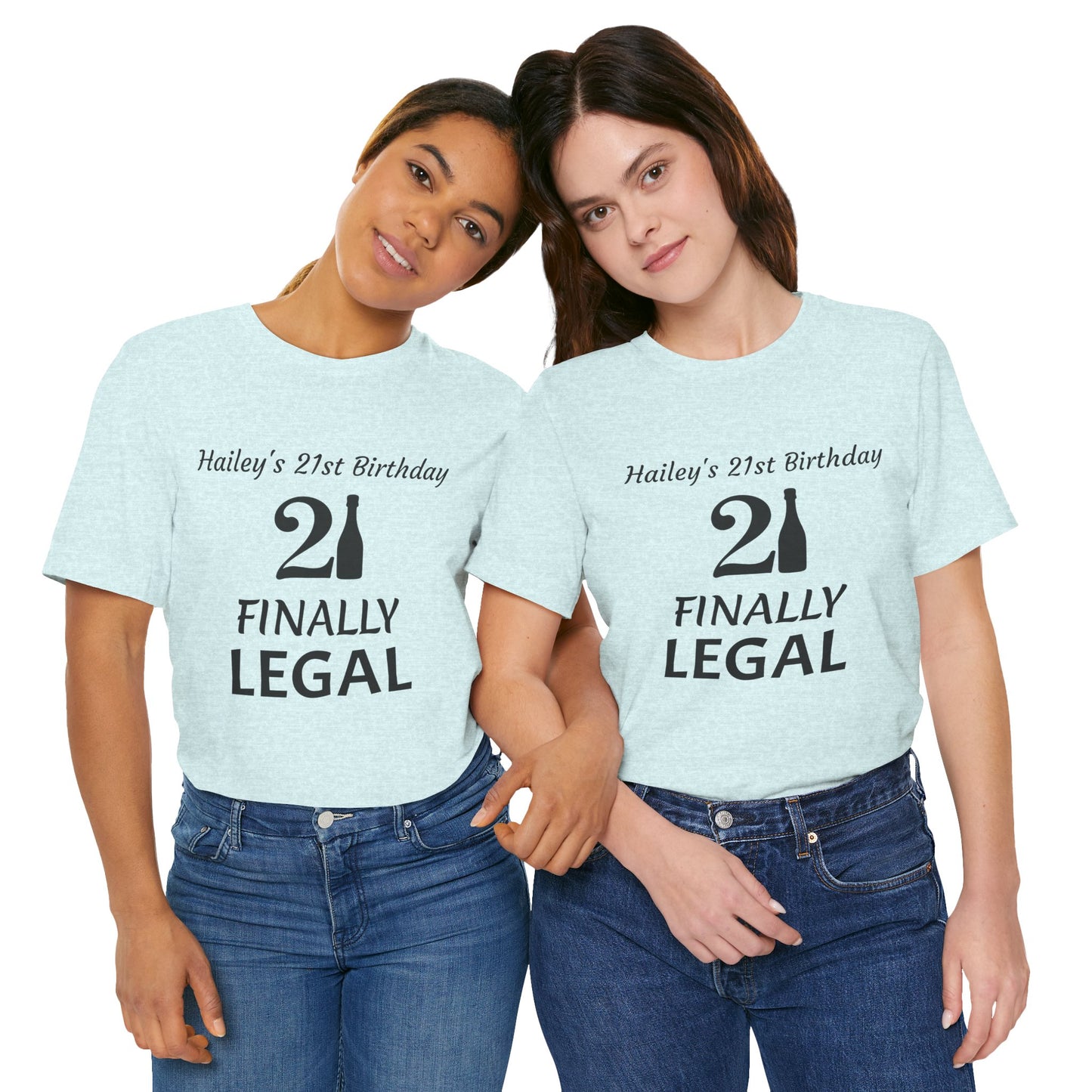 Personalized 21st Birthday t-shirt Unisex Jersey Short Sleeve Tee Shirt