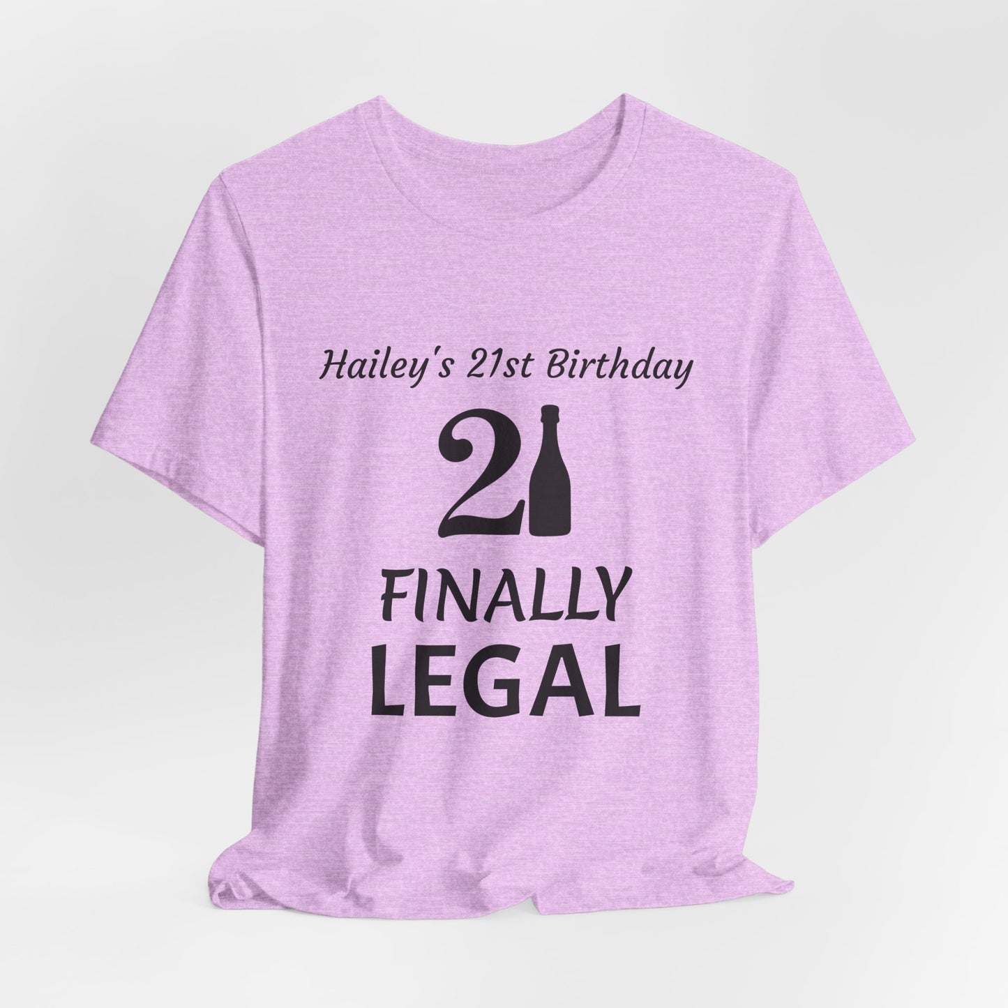 Personalized 21st Birthday t-shirt Unisex Jersey Short Sleeve Tee Shirt
