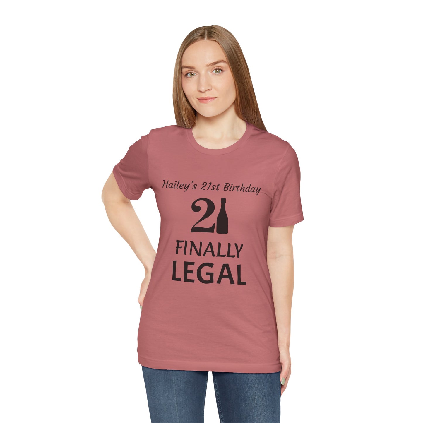 Personalized 21st Birthday t-shirt Unisex Jersey Short Sleeve Tee Shirt