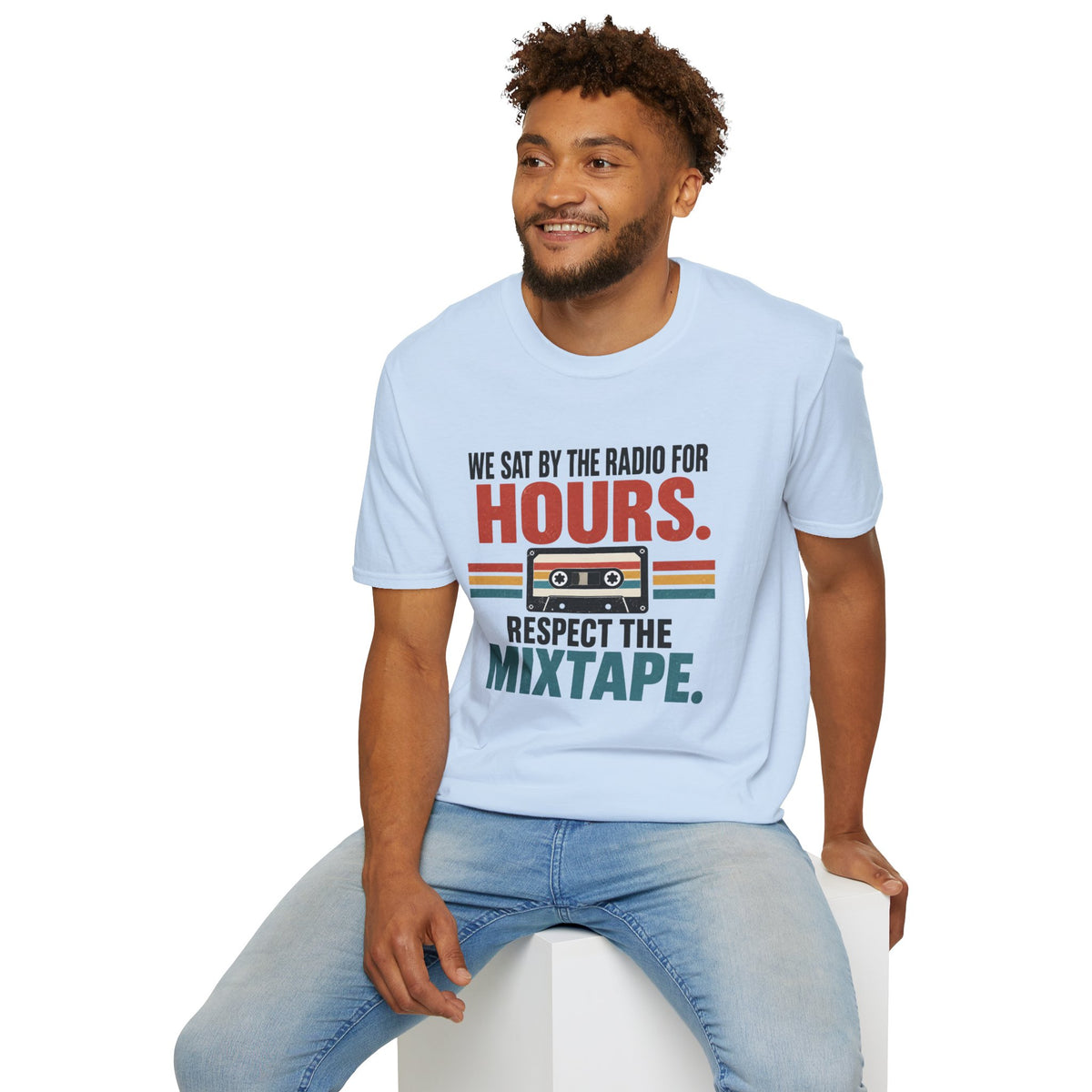 Retro Mixtape T-Shirt – "We Sat by the Radio for Hours. Respect the Mixtape." Unisex Shirt