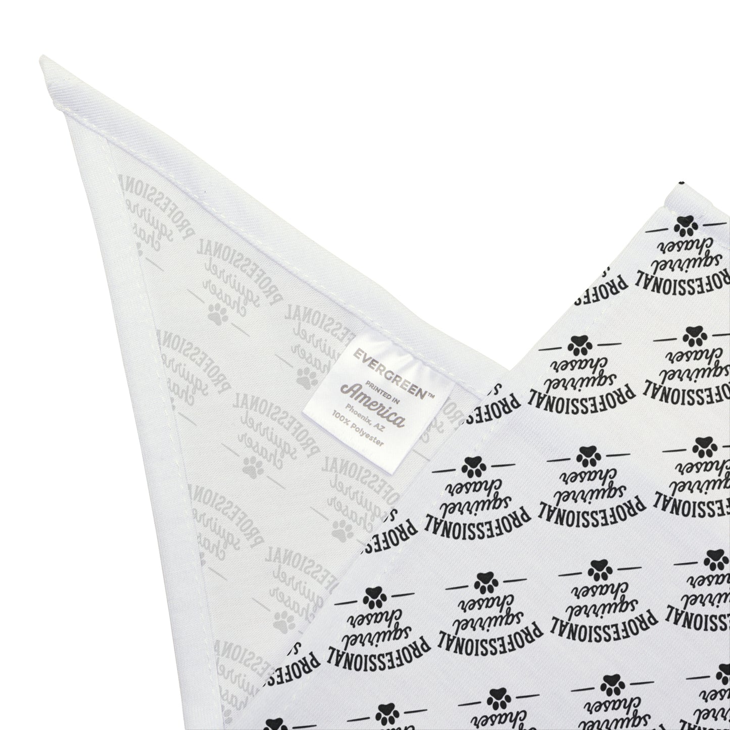 Pet Bandana Repeating Neutral Design for Dogs Professional Squirrel Chaser