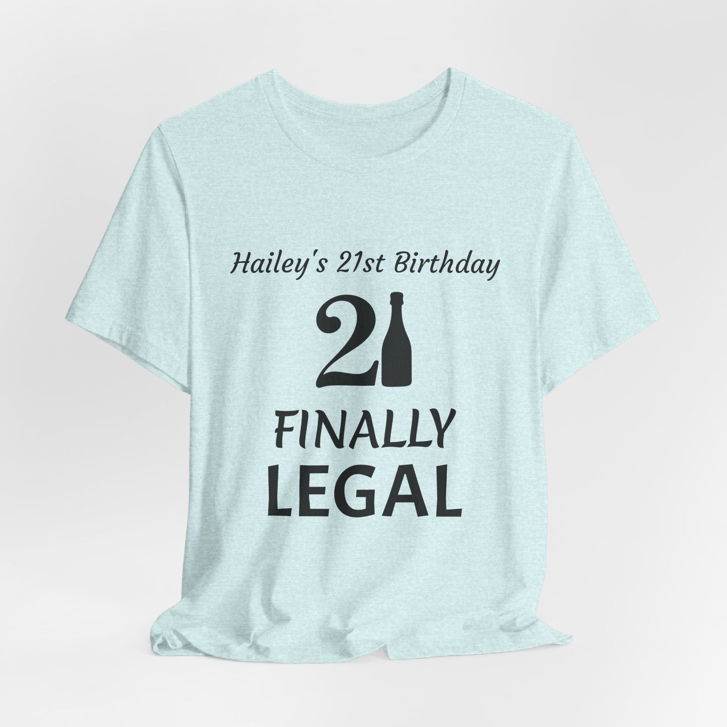 Personalized 21st Birthday t-shirt Unisex Jersey Short Sleeve Tee Shirt