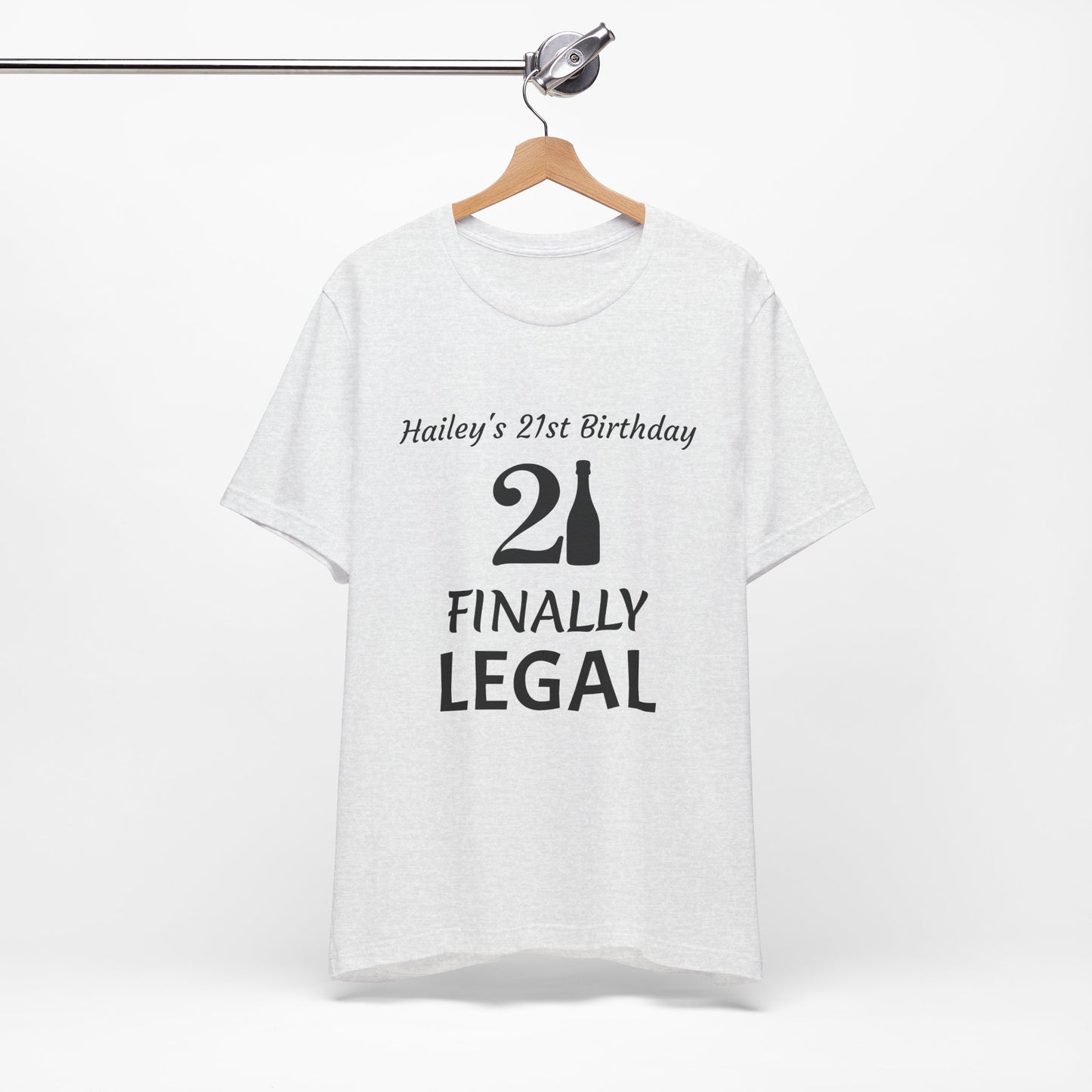 Personalized 21st Birthday t-shirt Unisex Jersey Short Sleeve Tee Shirt