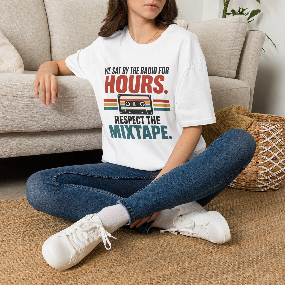 Retro Mixtape T-Shirt – "We Sat by the Radio for Hours. Respect the Mixtape." Unisex Shirt