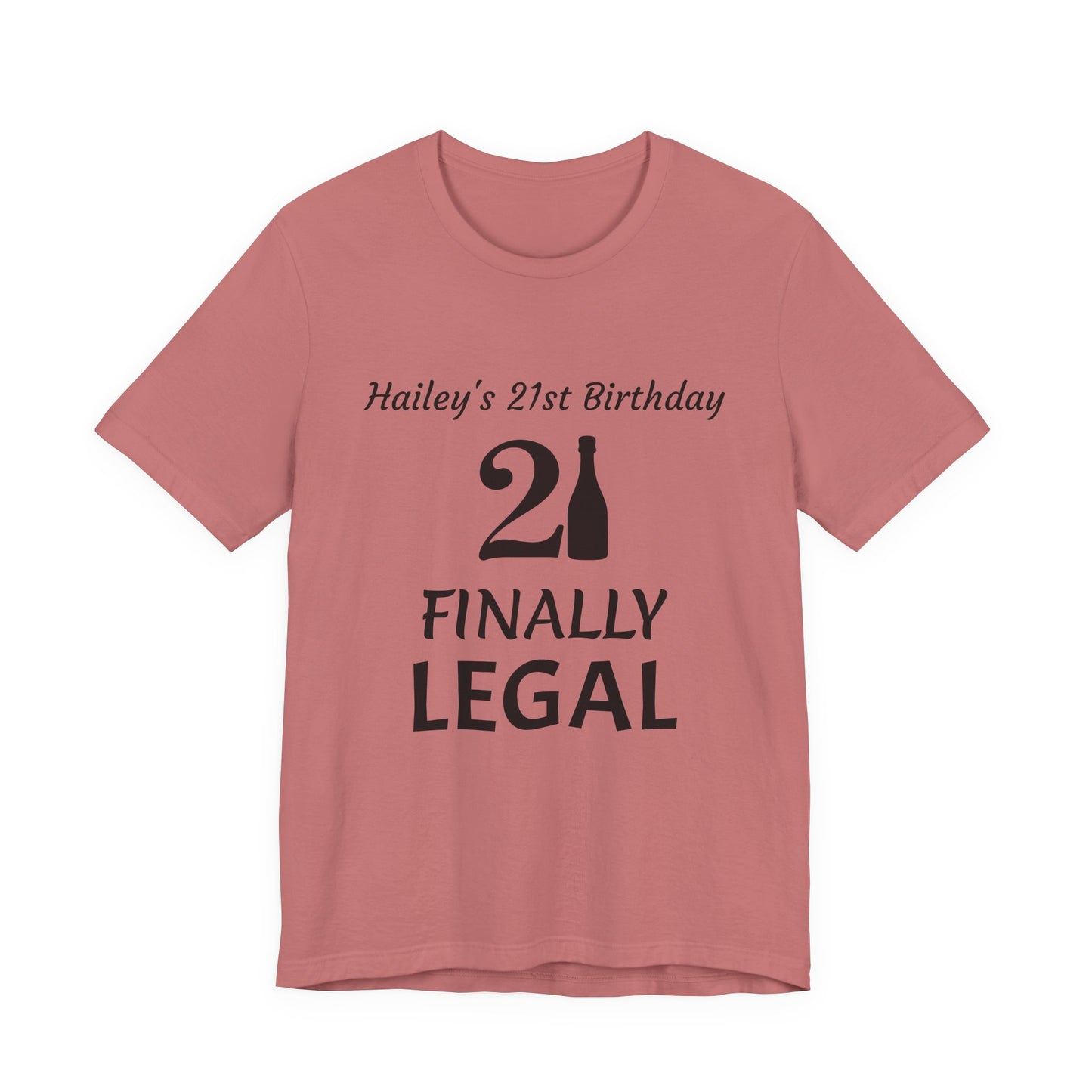 Personalized 21st Birthday t-shirt Unisex Jersey Short Sleeve Tee Shirt