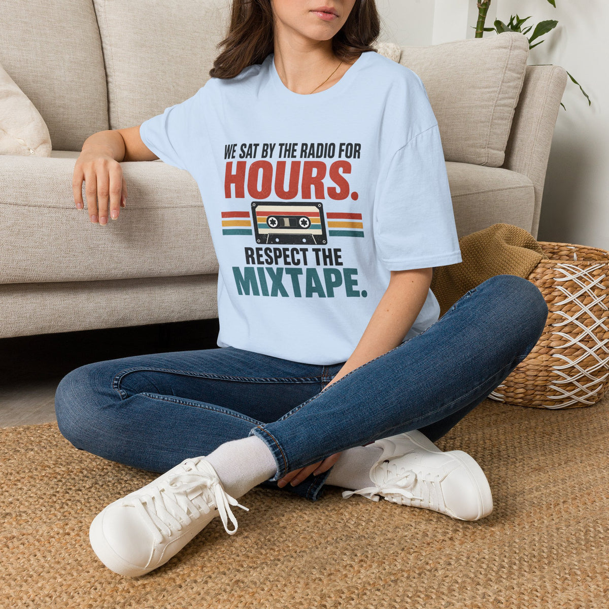 Retro Mixtape T-Shirt – "We Sat by the Radio for Hours. Respect the Mixtape." Unisex Shirt