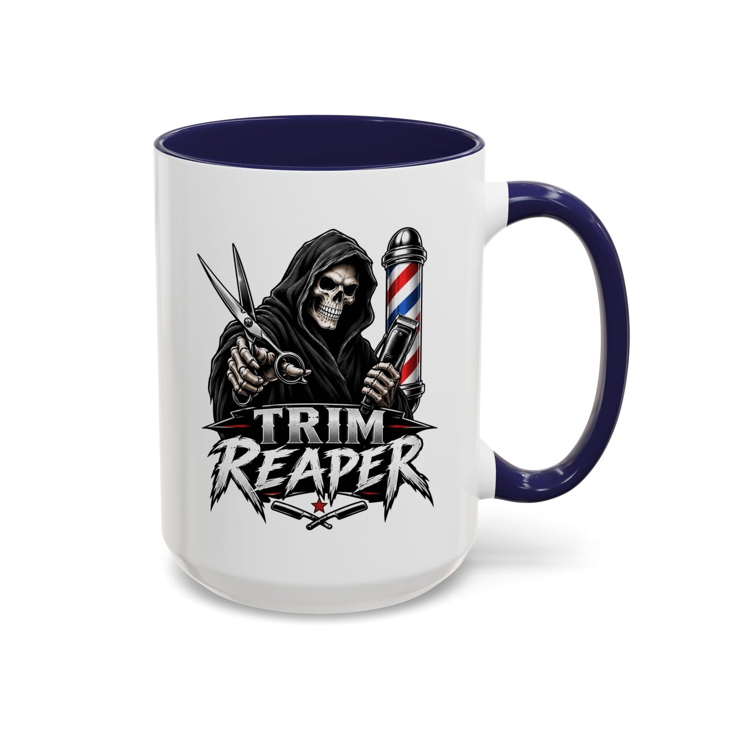 Barber 'Trim Reaper' Accent Coffee Mug – 11/15oz Gift for Barbers & Stylists