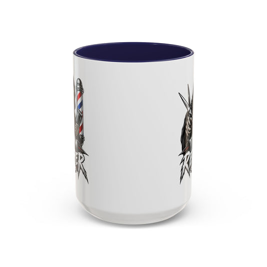 Barber 'Trim Reaper' Accent Coffee Mug – 11/15oz Gift for Barbers & Stylists