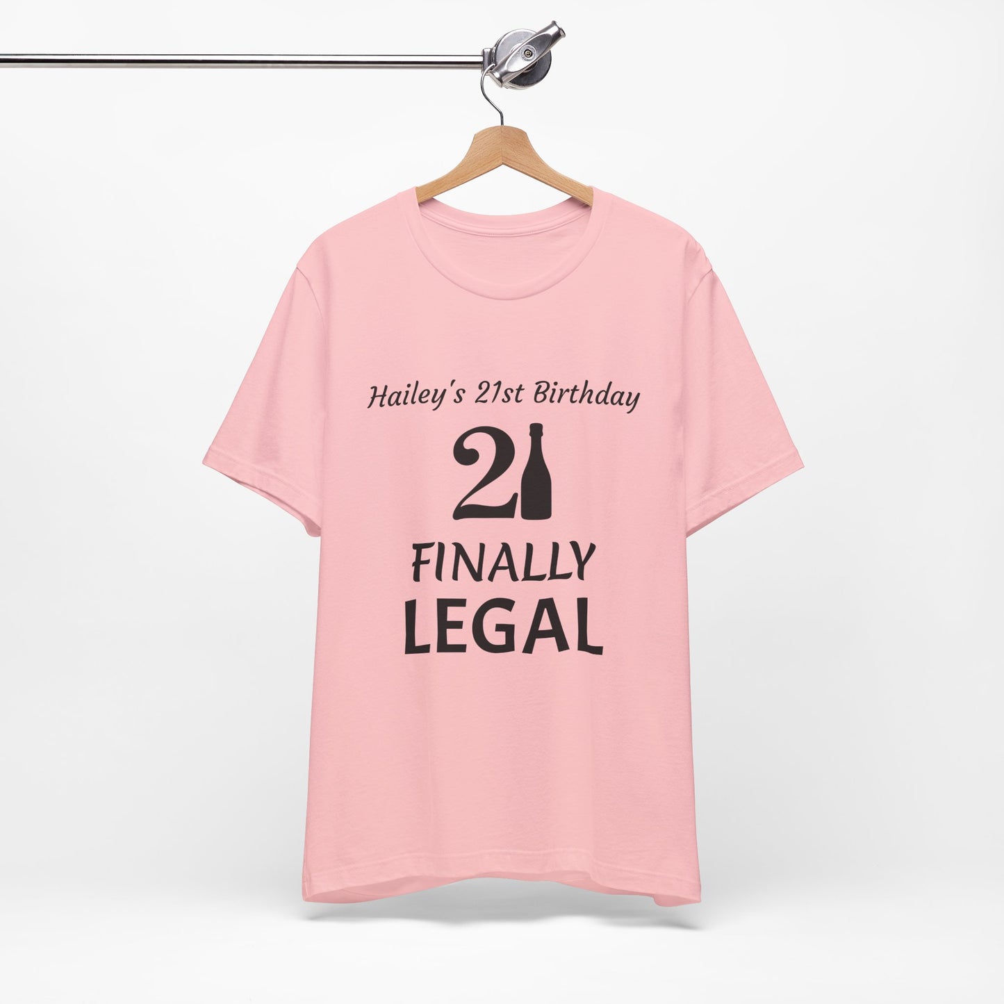 Personalized 21st Birthday t-shirt Unisex Jersey Short Sleeve Tee Shirt