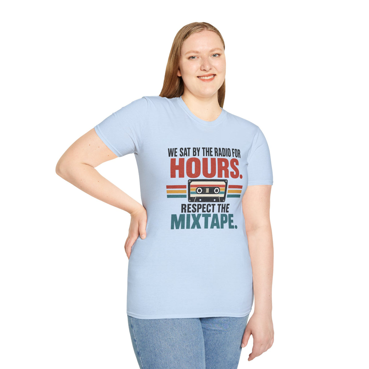 Retro Mixtape T-Shirt – "We Sat by the Radio for Hours. Respect the Mixtape." Unisex Shirt