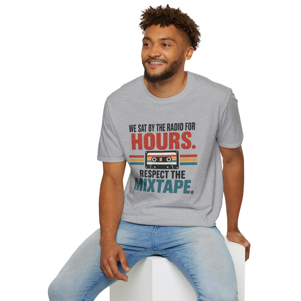 Retro Mixtape T-Shirt – "We Sat by the Radio for Hours. Respect the Mixtape." Unisex Shirt