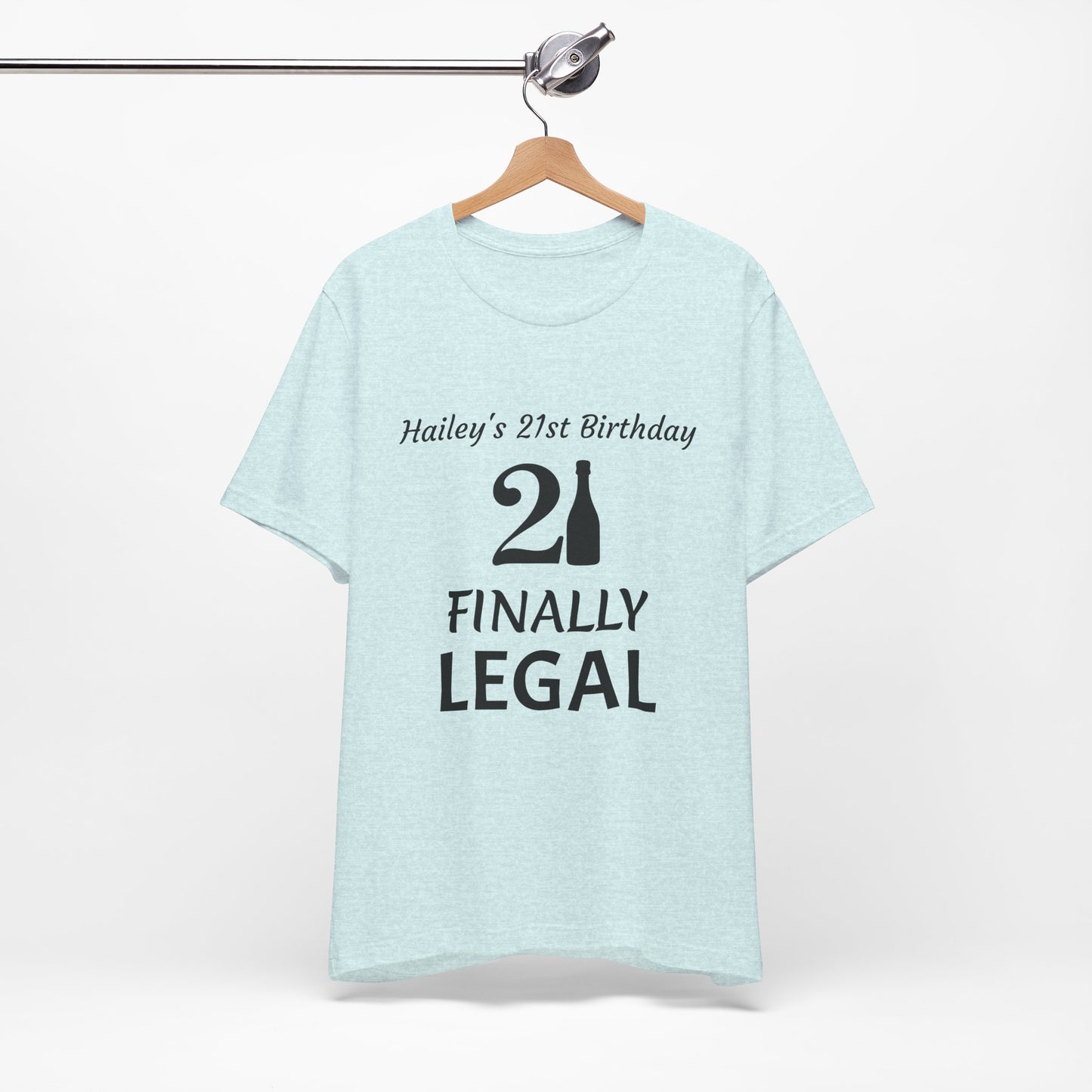 Personalized 21st Birthday t-shirt Unisex Jersey Short Sleeve Tee Shirt