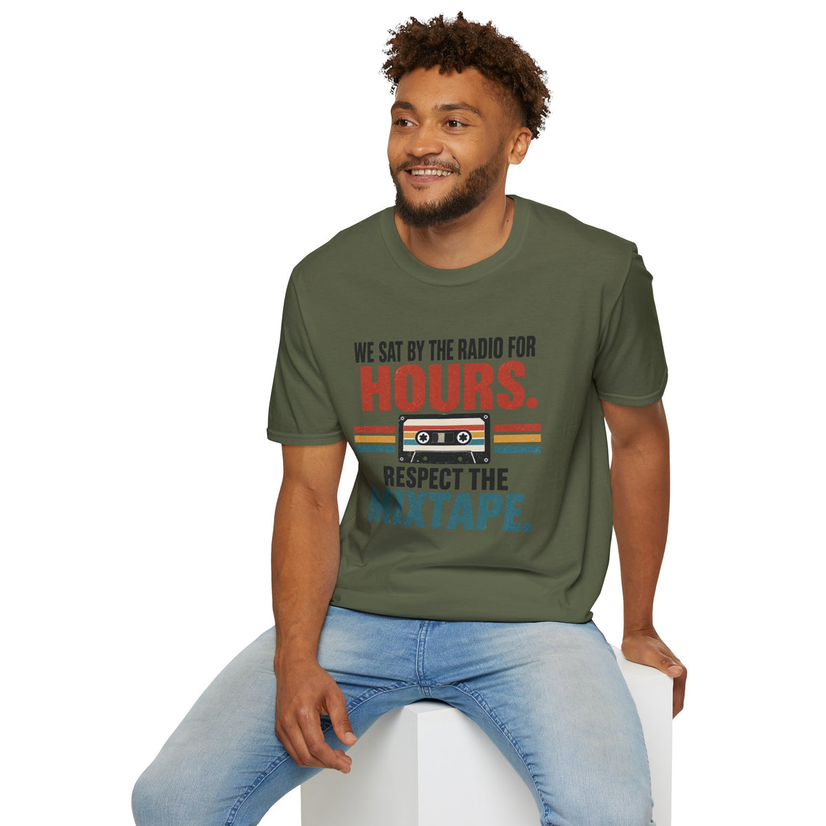 Retro Mixtape T-Shirt – "We Sat by the Radio for Hours. Respect the Mixtape." Unisex Shirt