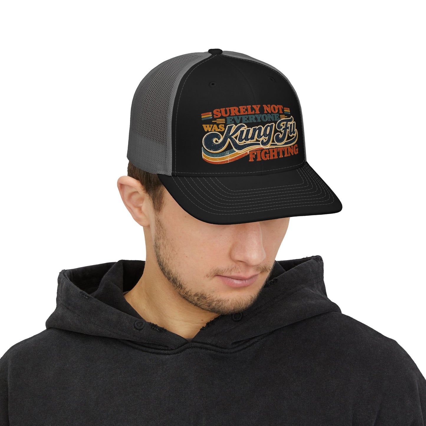 Surely Not Everyone Was Kung Fu Fighting Snapback Trucker Cap — Retro Arts Hat