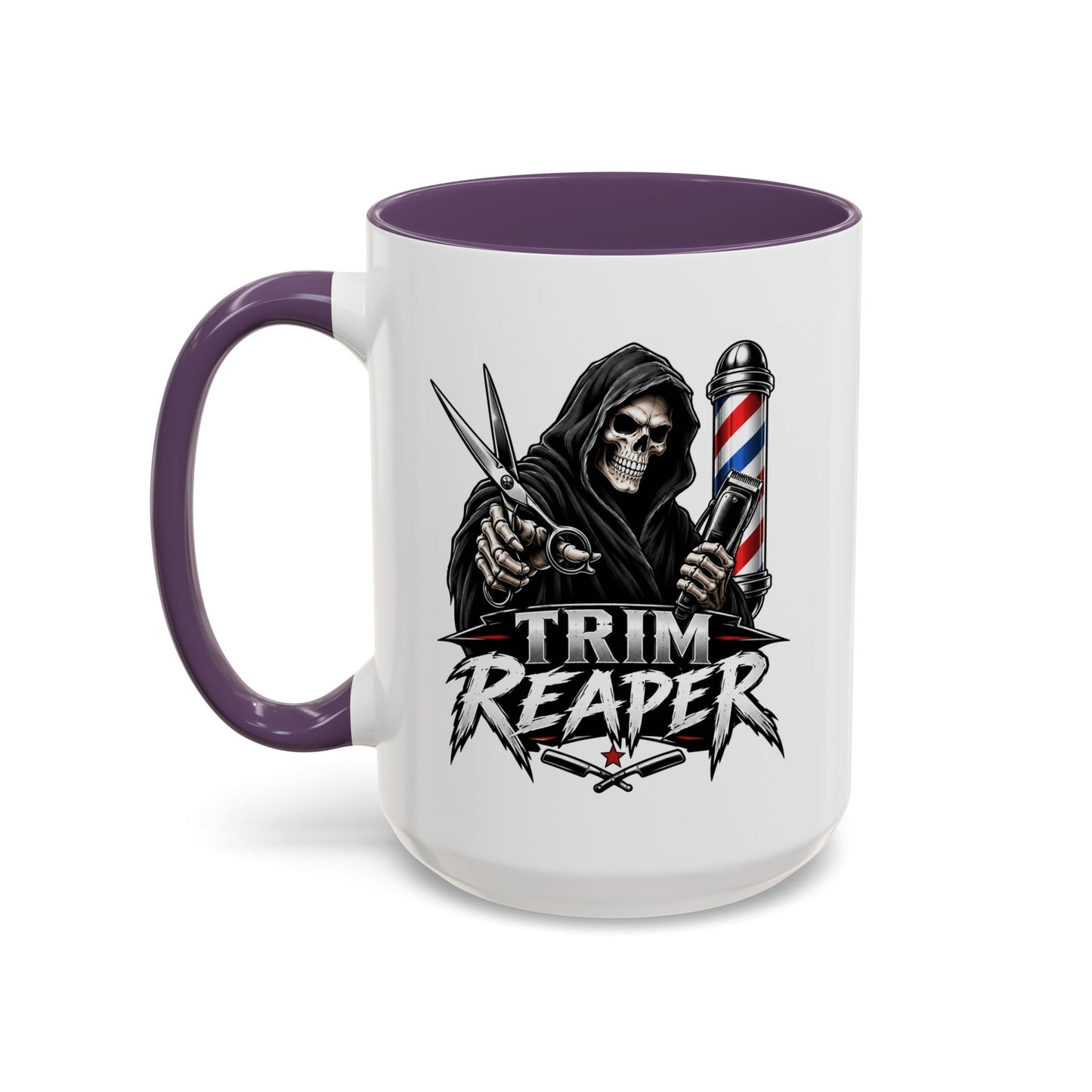 Barber 'Trim Reaper' Accent Coffee Mug – 11/15oz Gift for Barbers & Stylists