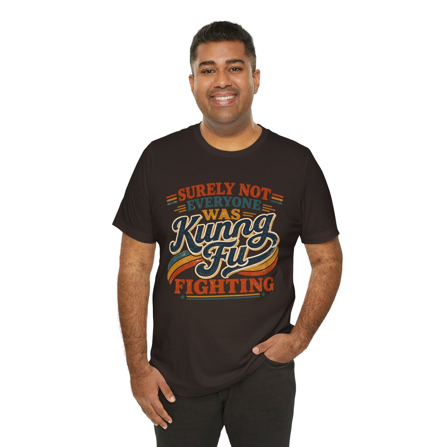 Unisex Kung Fu Fighting Retro Graphic Tee – Surely Not Everyone Was Kung Fu Fighting T-Shirt Short Sleeve Shirt