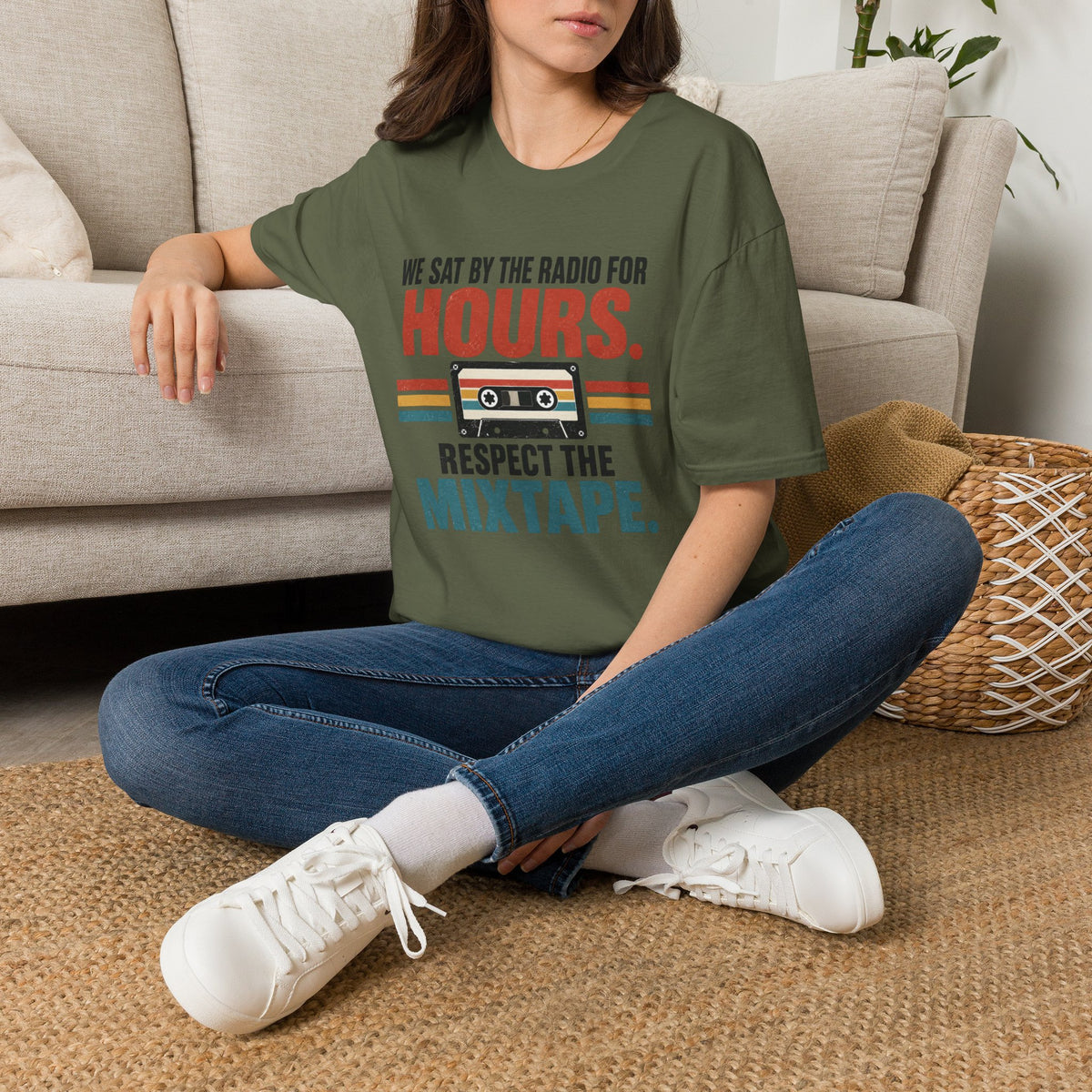 Retro Mixtape T-Shirt – "We Sat by the Radio for Hours. Respect the Mixtape." Unisex Shirt