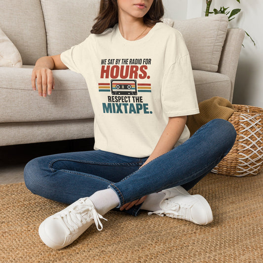 Retro Mixtape T-Shirt – "We Sat by the Radio for Hours. Respect the Mixtape." Unisex Shirt
