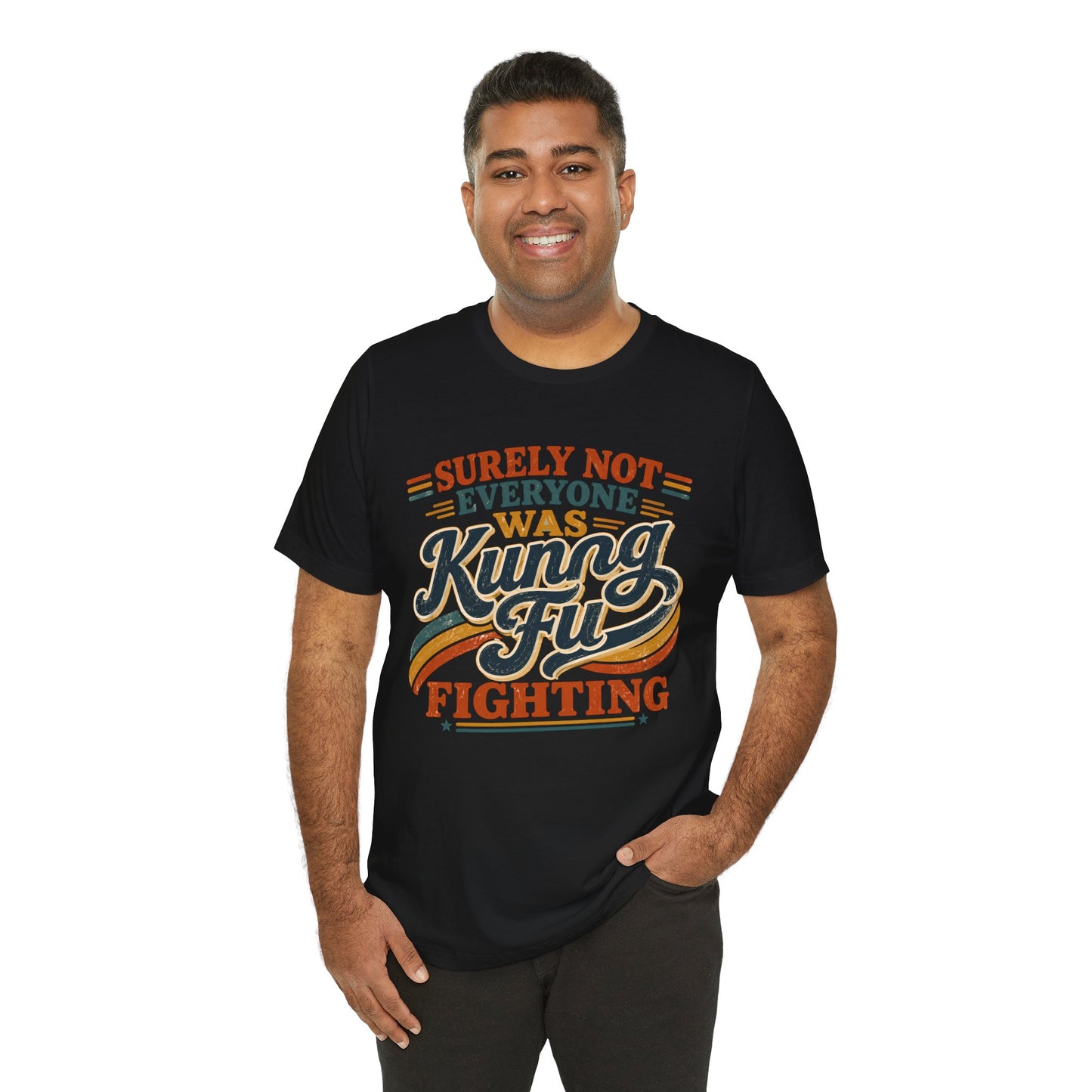 Unisex Kung Fu Fighting Retro Graphic Tee – Surely Not Everyone Was Kung Fu Fighting T-Shirt Short Sleeve Shirt