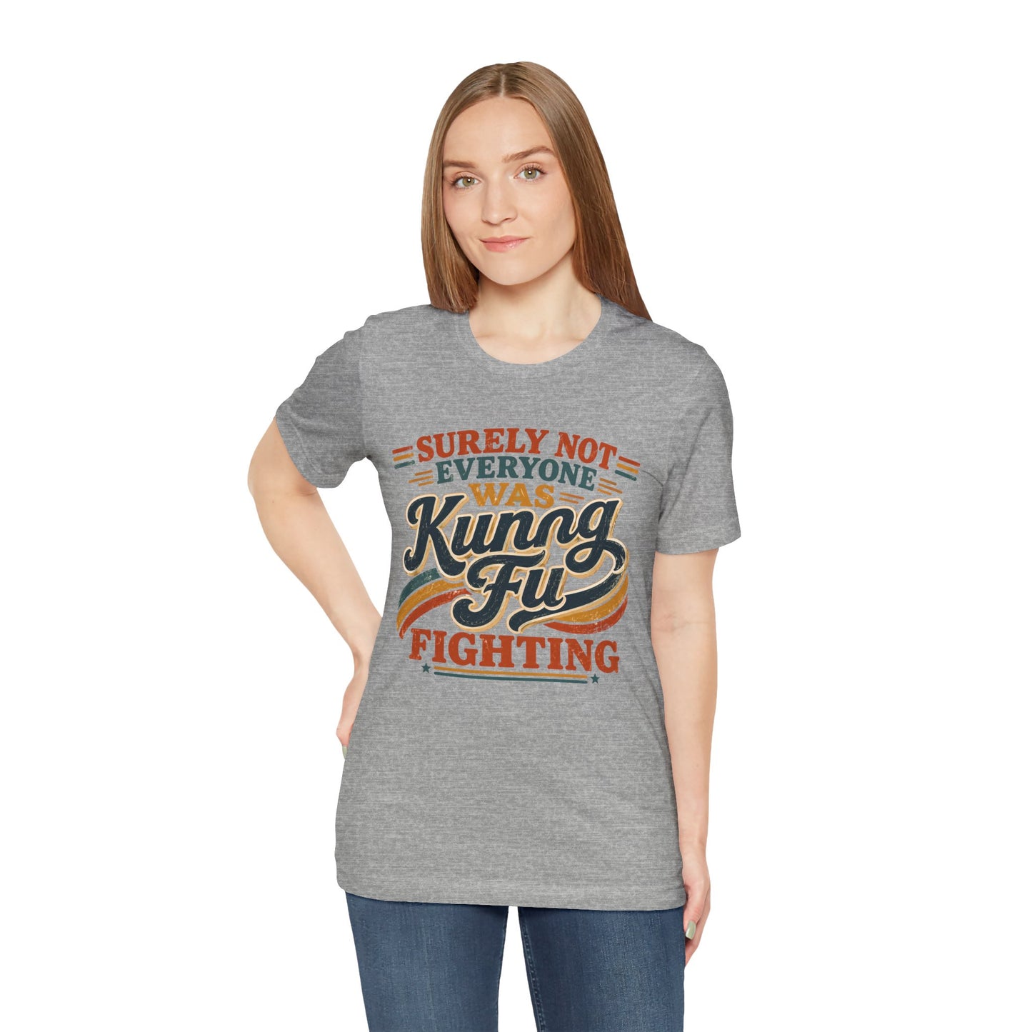 Unisex Kung Fu Fighting Retro Graphic Tee – Surely Not Everyone Was Kung Fu Fighting T-Shirt Short Sleeve Shirt