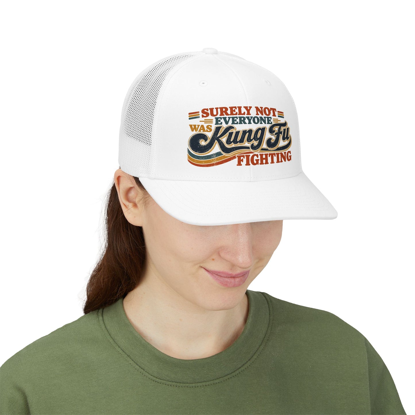 Surely Not Everyone Was Kung Fu Fighting Snapback Trucker Cap — Retro Arts Hat