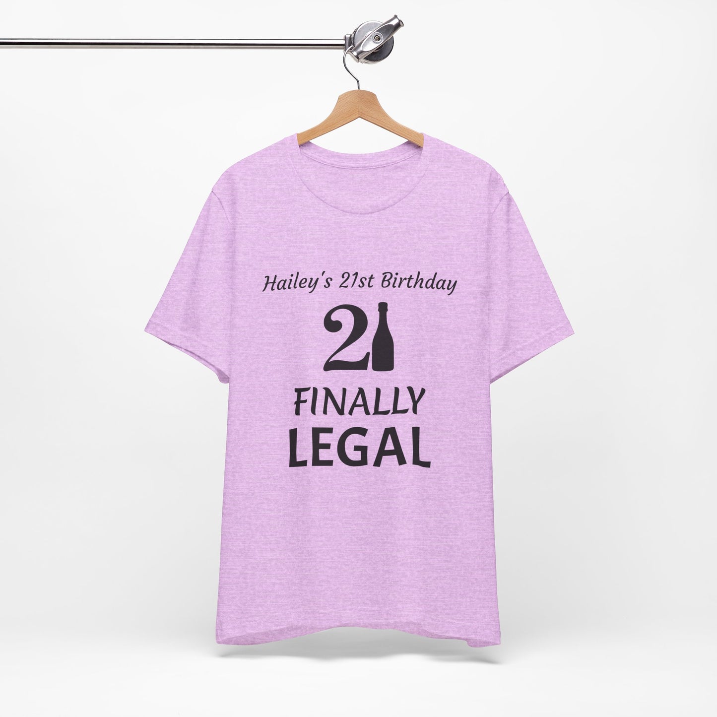 Personalized 21st Birthday t-shirt Unisex Jersey Short Sleeve Tee Shirt